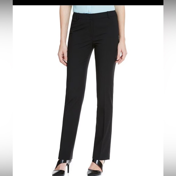 Calvin Klein Women's Black Straight-Leg Pants - Picture 1 of 7
